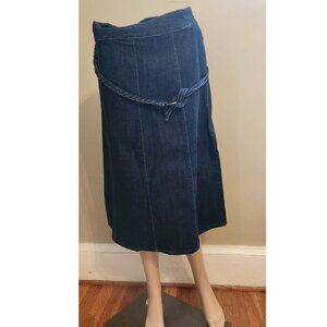 Kate Hill Denim Skirt with Belt
